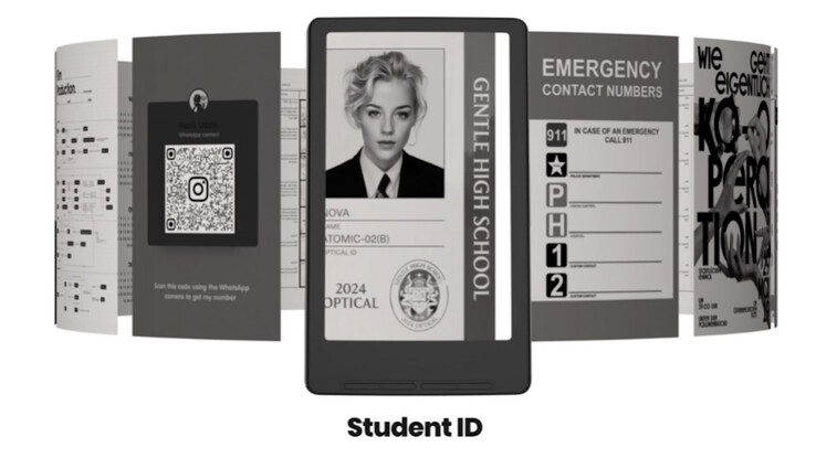 Les cartes d'embarquement peuvent également être affichées. (Source de l'image : Xteink)