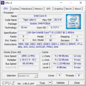Infos système CPU-Z CPU