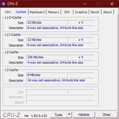 ThinkPad E590 - CPU-Z : caches.