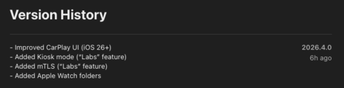 Les notes de mise à jour de la version 2026.4.0 de l'application Home Assistant pour iOS