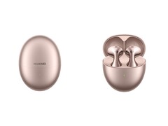 Les Huawei FreeBuds 6 en or rose sont pour l'instant exclusifs à la Chine. (Source de l'image : Huawei)