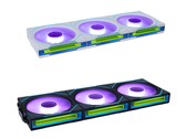 Le Lian Li UNI Fan SL-INF Wireless est disponible en deux couleurs, toutes deux dotées d'un miroir à l'infini. (Source de l'image : Lian Li)