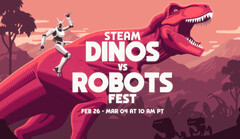 La fête Dinos vs. Robots de Steam devrait proposer des offres de jeux sur un certain nombre de titres phares de ces dernières années. (Source de l'image : Steam sur YouTube)