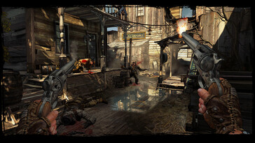 Sur la photo : Capture d'écran de Call of Juarez : Gunslinger.