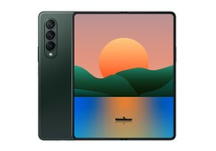 Le Galaxy Z Fold3 pourrait être l'un des premiers smartphones produits en série dotés d'un appareil photo sous le panneau. (Image source : 91Mobiles/Ice Universe)