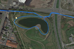 GPS Apple iPhone XR : autour d'un lac.
