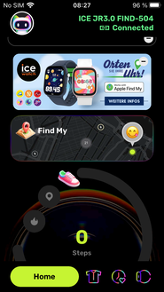 Écran d'accueil sur iOS