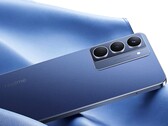Le Realme P3x 5G présente un design moderne avec un cadre plat et un dos texturé en cuir en option. (Source de l'image : Realme)