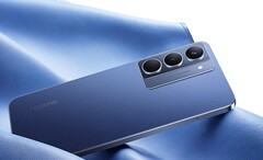 Le Realme P3x 5G présente un design moderne avec un cadre plat et un dos texturé en cuir en option. (Source de l'image : Realme)