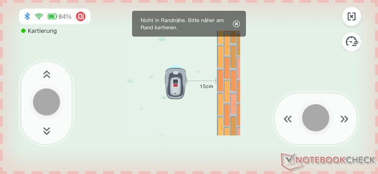 La cartographie manuelle est facile, mais nécessite une bordure de pelouse clairement visible