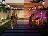 Les guirlandes lumineuses d'extérieur Eufy E10 peuvent également s'adapter à la couleur de votre éclairage existant. (Source de l'image : Eufy/Amazon)