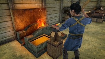 Une image montrant un forgeron dans Sengoku Dynasty.