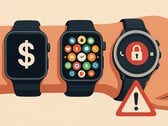 3 smartwatches sur un bras : trop chères, trop encombrantes, trop invasives (source de l'image : AI-generated, ChatGPT)