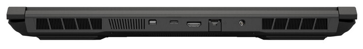 Arrière : Mini Displayport 1.4a (G-Sync), USB 3.2 Gen 2 (USB-C), HDMI 2.1, Gigabit Ethernet, alimentation électrique