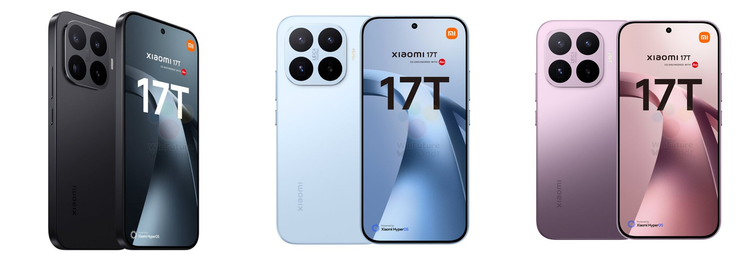 Rendu haute résolution du Xiaomi 17T.