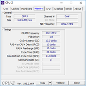 Dell Latitude 7390 2-en-1 - CPU-Z : mémoire vive.