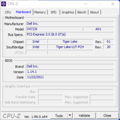 Infos système : Carte mère CPU-Z