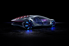 Le concept Mercedes-Benz VISION AVTR est un banc d'essai fonctionnel pour sa nouvelle technologie d'interface contrôlée par le cerveau (BCI). (Image : Mercedes-Benz)