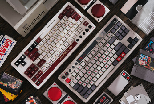 L'aspect vintage du clavier mécanique 8BitDo Retro est son principal argument de vente, mais il propose également un certain nombre de raccourcis et de boutons pratiques pour agrémenter le tout. (Source de l'image : 8BitDo)