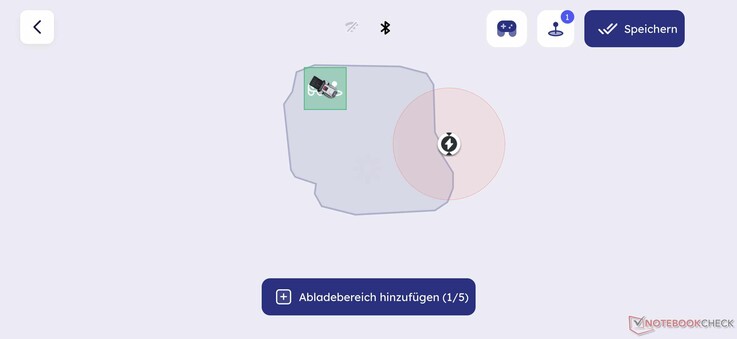 Définir une zone de déchargement - jusqu'à cinq sont possibles.