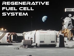 Honda testera son système d'électrolyse de l'eau, un élément clé de son système de pile à combustible lunaire génératrice d'énergie, à bord de l'ISS. (Source de l'image : Honda)