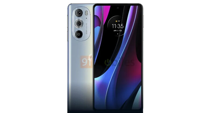 Le "Edge 30 Pro" est même représenté avec des couleurs similaires à celles du X30 original. (Source : 91Mobiles)