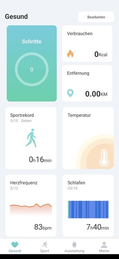 La configuration du tracker se fait via l'application Runmifit, où les données sont collectées. Un lien avec Google Fit n'est pas possible.