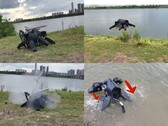 Sur la photo, le robot vole, nage, marche et tire des missiles (Source de l'image : Chris Wabs ; captures d'écran éditées)
