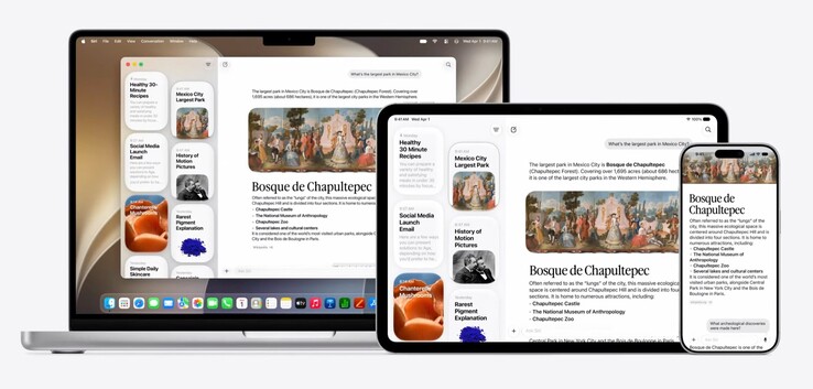 L'application Siri permet de consulter les conversations précédentes avec le chatbot.