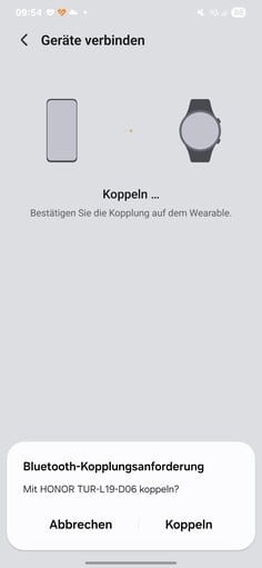 Honor Configuration de l'application santé