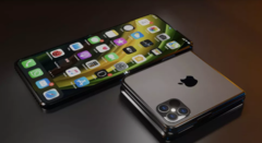 A Galaxy Z Flip-like iPhone foldable concept. (Image : iOS Beta News)