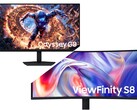 Samsung Odyssey G8 (en haut) et ViewFinity S8 (en bas).