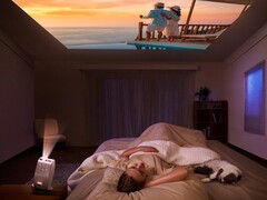 Le BenQ GV50 peut projeter des images sur le mur ou le plafond. (Source de l'image : BenQ)