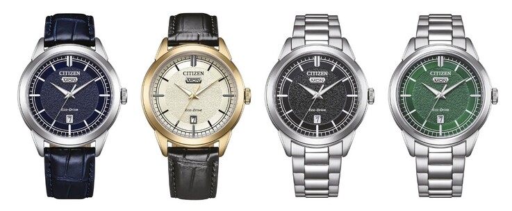 De gauche à droite : les montres Citizen AW0151-00LC, AW0151-85EC, AW0151-85XC et AW0153-04AC. (Source de l'image : Citizen)