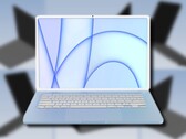 Le MacBook Air M2 est doté d'un écran sans encoche dans les derniers rendus du prochain ordinateur portable Apple. (Image source : @LeaksApplePro - édité)