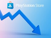 Graphique illustrant la baisse des prix sur le PlayStation Store