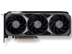 Rendu artistique du GPU AMD Radeon RX 9070 XT. (Source de l&#039;image : AMD)