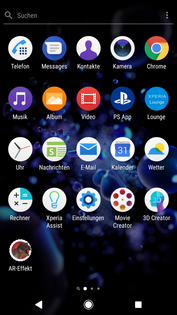 Sony Xperia XZ2 Premium - Volet des applis par défaut.