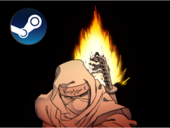 Shinobi : Art of Vengeance permet aux joueurs de contrôler un shinobi qui peut utiliser des armes de mêlée, des shurikens et des capacités de ninjutsu. Photo : un extrait de la bande-annonce du jeu avec le logo Steam en haut (source : Sega sur YouTube)