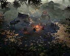 Une image montrant un camp et des mercenaires à Wartales.
