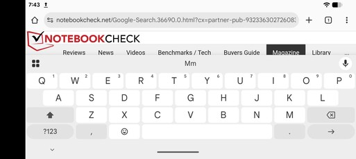Gboard en mode paysage