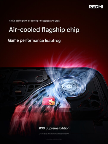 Ventilateur de refroidissement actif du Redmi K90 Ultra (traduction automatique)