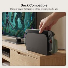 La poignée de chargement Belkin n'a pas besoin d'être retirée lorsque vous décidez d'installer la Switch 2 sur la station d'accueil.