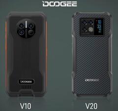 Doogee V20 vs. Doogee V10 (Source : Doogee)