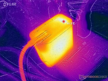 L'adaptateur CA à branchement mural peut atteindre plus de 41 °C en cas d'utilisation intensive