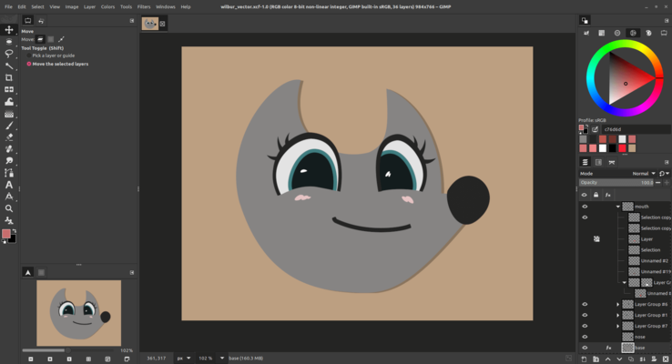 Les calques vectoriels arrivent dans GIMP 3.2. (Image source : @aka_reju sur Mastodon)