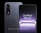 Le OnePlus Nord 5 bénéficie d'un tout nouveau design et d'un appareil photo en forme de pilule (Image source : @OnLeaks / Android Headlines)