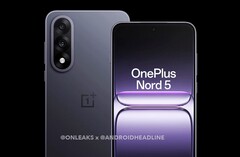 Le OnePlus Nord 5 bénéficie d'un tout nouveau design et d'un appareil photo en forme de pilule (Image source : @OnLeaks / Android Headlines)