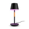 La lampe de table portable Philips Hue Go en noir avec poignée orange. (Source : Philips Hue)