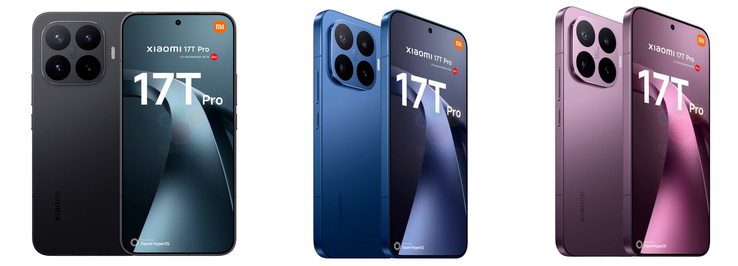 Rendu haute résolution du Xiaomi 17T Pro.